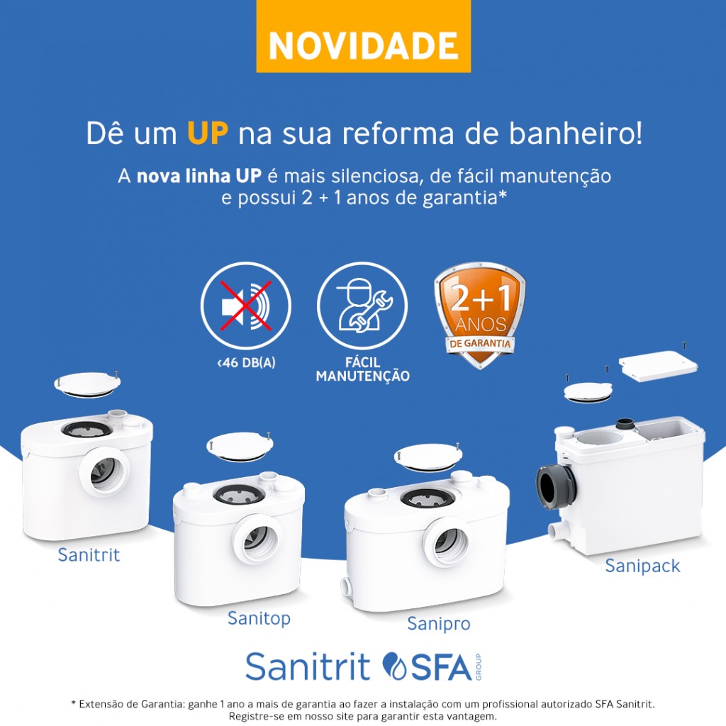 Nova linha Up concebida para facilitar a manutenção.