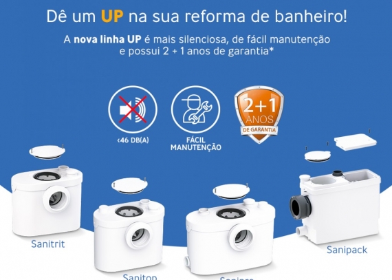 Nova linha Up concebida para facilitar a manutenção.